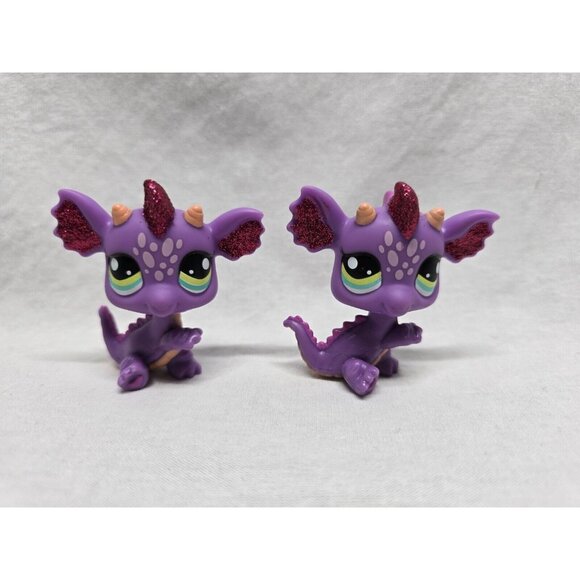 Bobble Head Pets- Glitter Dragons Lot Of 2 - Picture 1 of 5